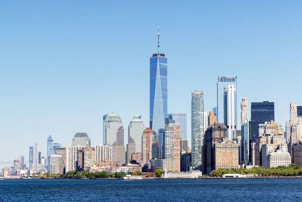 Нью-Йоркский горизонт. Панорама Манхэттена - Фото, изображение