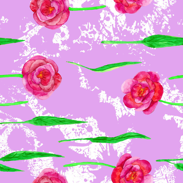 Seamless pattern with flowers. - Vector, Imagen