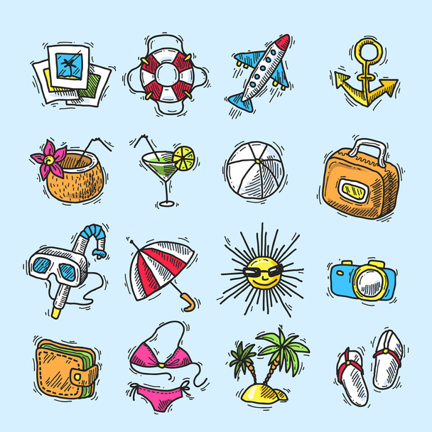Set di icone vacanze estive
 - Vettoriali, immagini