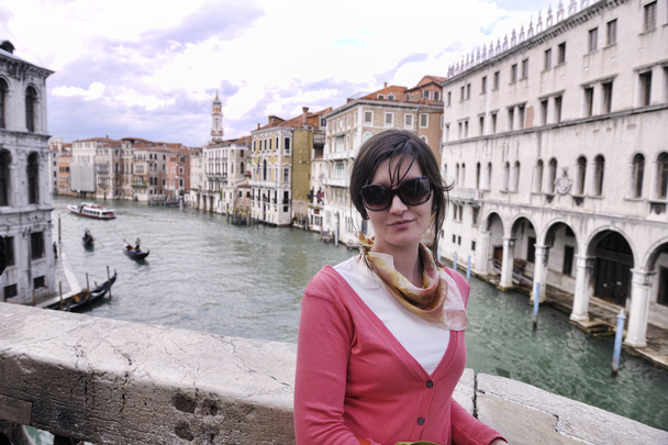 Beautiful woman in Venice - Fotoğraf, Görsel