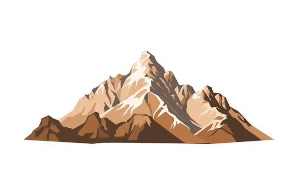 Bergsilhouette auf weißem Hintergrund. Vektorillustration - Vektor, Bild