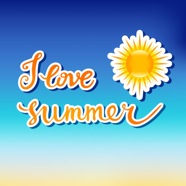 I Love Summer - Vector, Image
