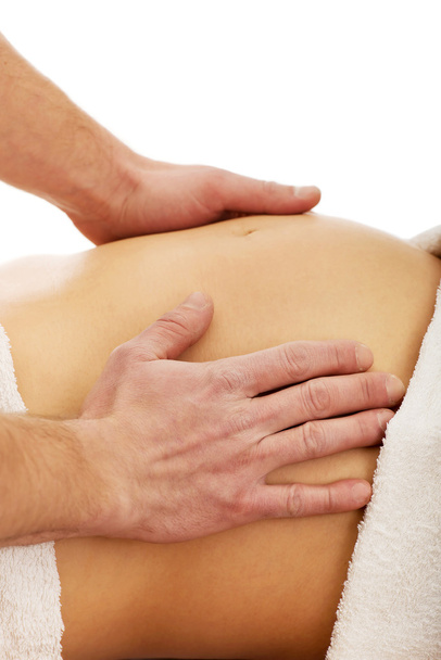 Pregnant woman having a massage - Photo, image