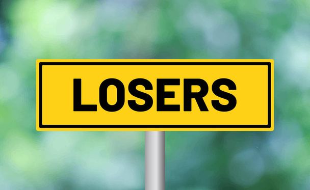 Losers road sign on blur background - Photo, Image