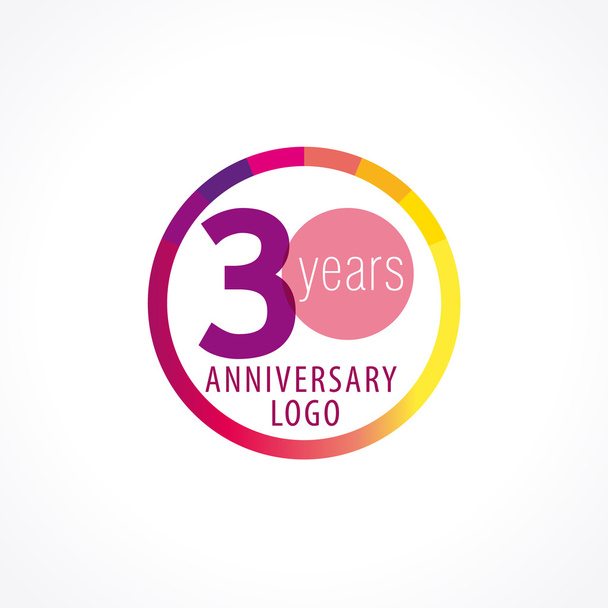 30 anniversary circle logo - Vector, Image