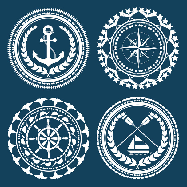 Nautical Symbols - Vector, imagen