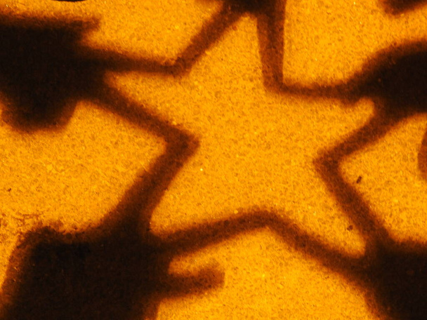 Detailní záběr krásné lásky a hvězdy symbol po ruce stín - Fotografie, Obrázek