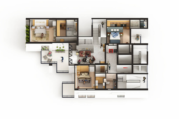 Appartamento duplex con 4 camere da letto piano tipico 2 - Foto, immagini