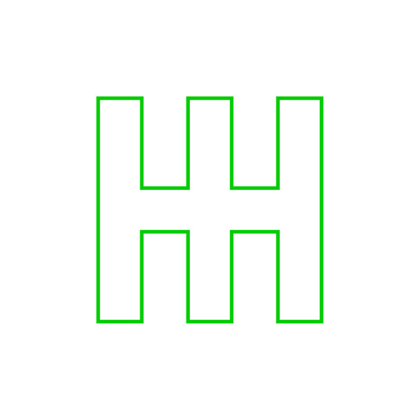 vectorillustratie van een letter h - Vector, afbeelding