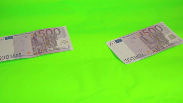 Négy 500 Euro bill szétszórt - Felvétel, videó