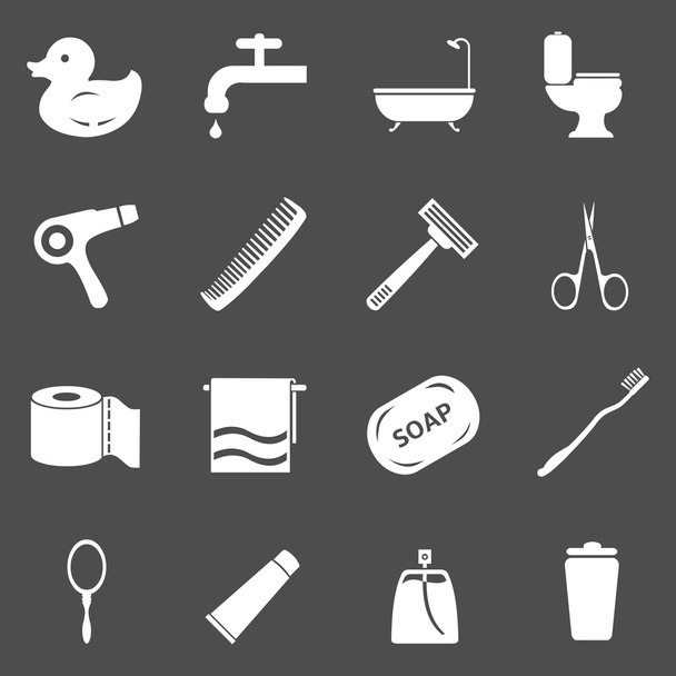 Bathroom and Hygiene Icons. - Vector, Image