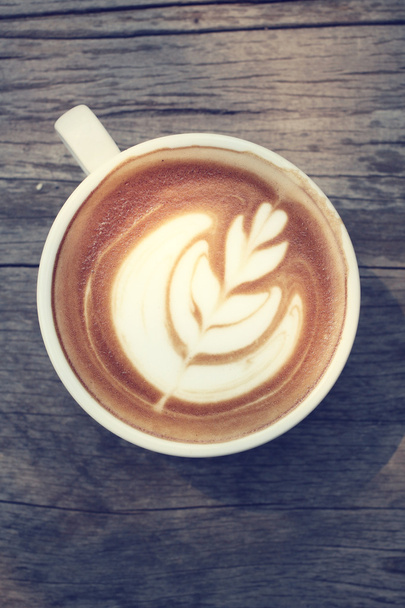 vintage latte taidekahvi - Valokuva, kuva