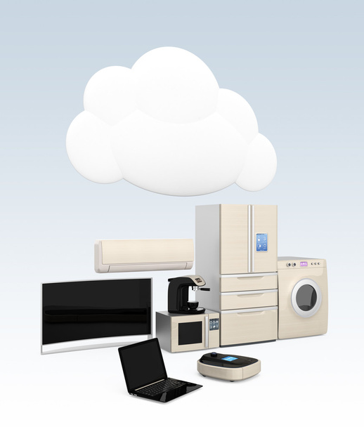 Electrodomésticos inteligentes con objeto cloud para el concepto IoT
 - Foto, Imagen