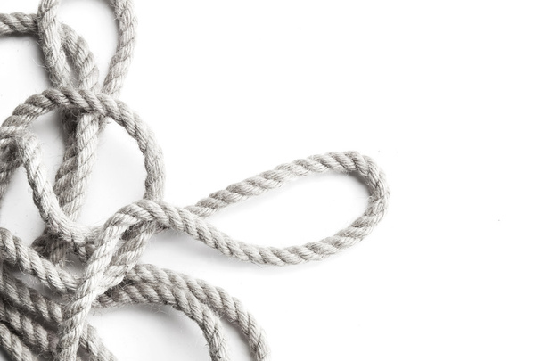 Білий мотузку в крупним планом - Фото, зображення