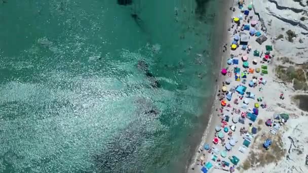letecký výhled na pláž moře - Záběry, video