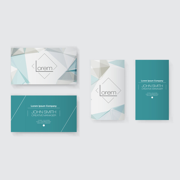 Abstract Business Card Template Set - Vector, Image
