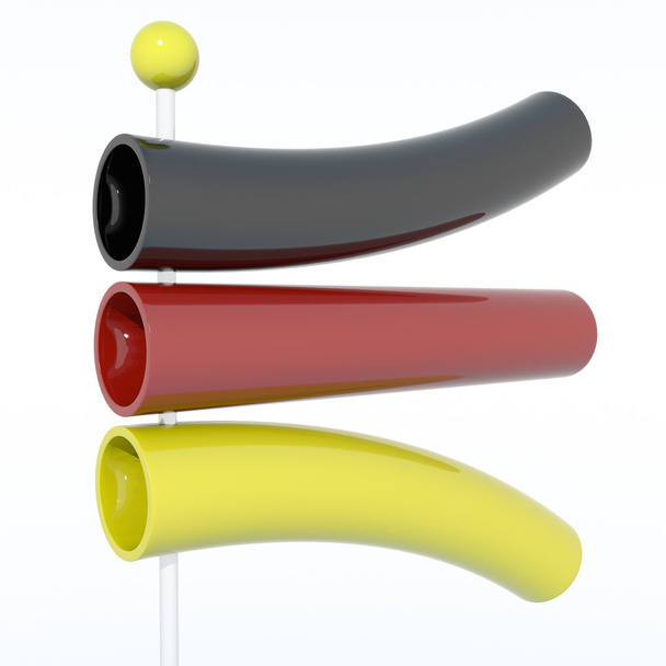 3D objekty s Německem označit barvy - Fotografie, Obrázek