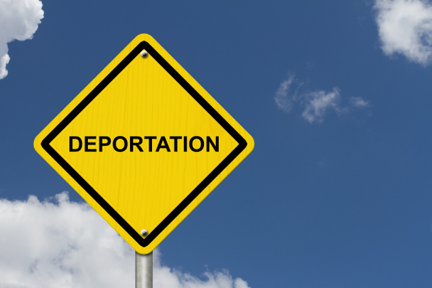 Deportálás figyelmeztető jel - Fotó, kép