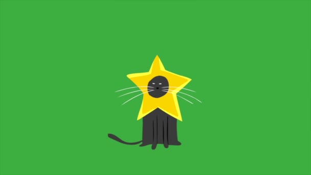 Animazione loop video cartone animato gatto su sfondo schermo verde, rimuovere sfondo verde utilizzare il software di editing che cosa si utilizza - Filmati, video