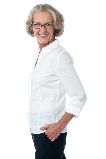 Smiling senior corporate woman - Fotó, kép