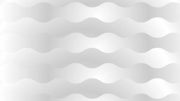 Animated silver waves background. Looped video. Decorative waves gradually moves. Flat pattern. Vector illustration. - Footage, Video