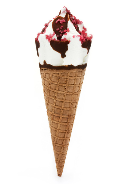 Yhden jäätelöä strösselit päälle valkoinen
 - Valokuva, kuva