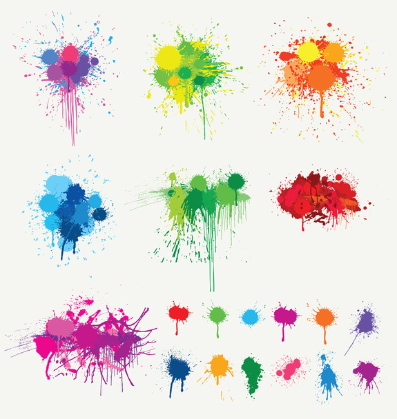 Colored Splats - Vector, Image