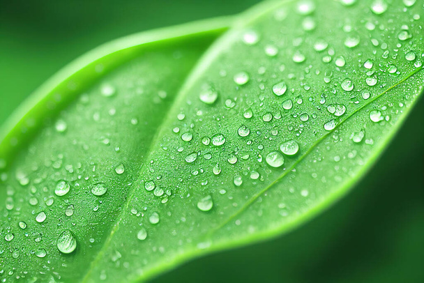 Фон зеленого листа крупным планом. Природная листва, текстура листьев для демонстрации концепции зеленого бизнеса и экологии для эффектного зеленого и натурального товарного фона. 3D иллюстрация - Фото, изображение