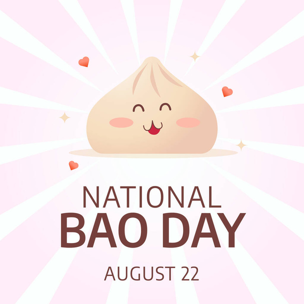 vector graphic of National Bao Day good for National Bao Day celebration. flat design. flyer design.flat illustration. - Vektor, kép