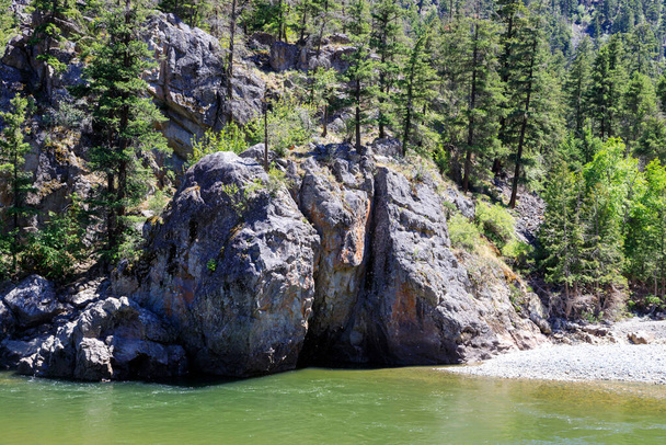 Bromley Rock Provincial Park is a provincial park in British Columbia, Canada. Bromley Rock is a popular swimming, canoeing and cliff jumping destination located on the Similkameen River - Photo, Image