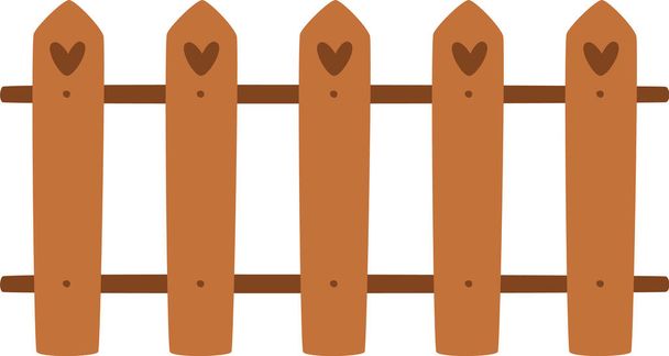 Wooden Fence Construction Vector Illustration - Vector, Image