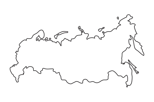 Mapa abstracto de Rusia
 - Vector, imagen
