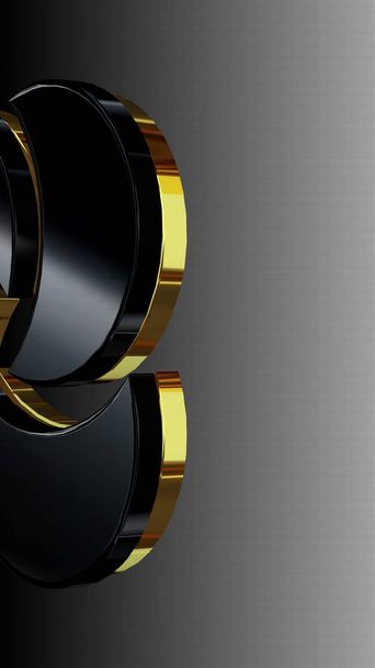 Luxus fekete-arany háttér, horizontális gradiens, textúra, egyedi design, tapéta, forma - Fotó, kép