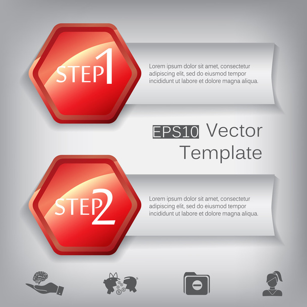 Hexagon elements for infographic - Vector, Image