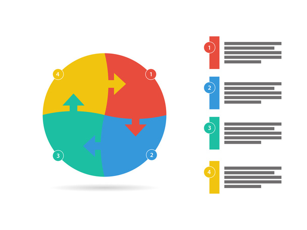 Šablona infographic plochá duhové spektrum barevných puzzle prezentace s vysvětlující text pole. Vektorové grafiky šablona. - Vektor, obrázek