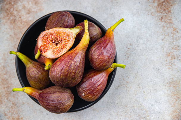 fresh figs ripe delicious fruit healthy meal food snack on the table copy space food background rustic top view keto or paleo diet - Photo, Image