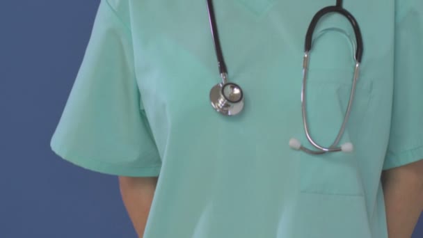 Female doctor with stethoscope - Кадри, відео