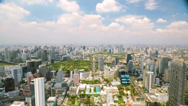 Χρονική λήξη της Μπανγκόκ. χρονική λήξη της πόλης από την οροφή του ουρανοξύστη - Πλάνα, βίντεο