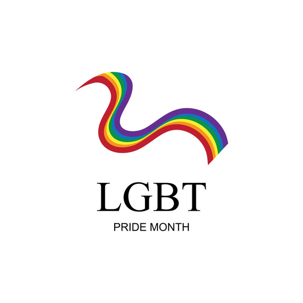 LGBT Pride Month, slaví se každý rok. LGBT Lidská práva a tolerance Ilustrace - Vektor, obrázek