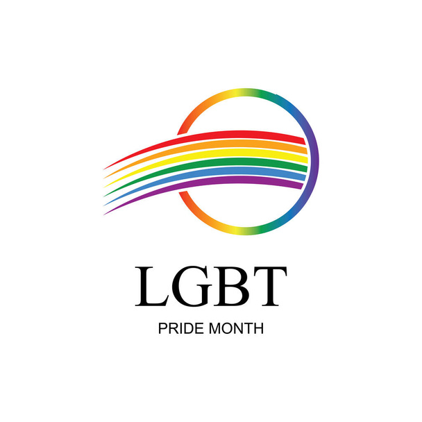 LGBT Pride Month, slaví se každý rok. LGBT Lidská práva a tolerance Ilustrace - Vektor, obrázek