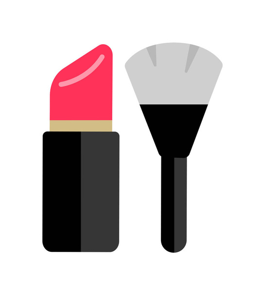 Cosmétiques, illustration d'icône vectorielle maquillage femme - Vecteur, image