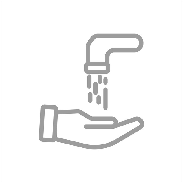 lavado manos icono vector símbolo de ilustración - Vector, Imagen