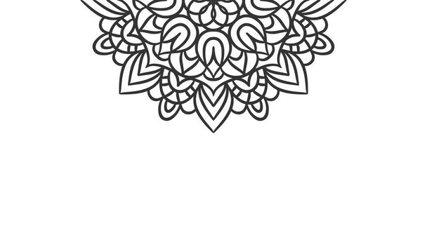 Mandala yuvarlak süs arka plan şablonu. Dekoratif Mandala - Vektör, Görsel