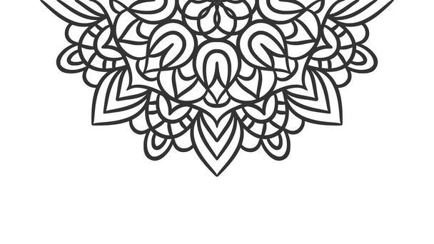 Mandala plantilla de fondo ornamento redondo. Mandala decorativa - Vector, Imagen