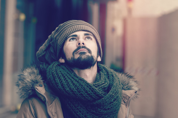 Portrait of a young handsome man warm filter applied - Fotografie, Obrázek