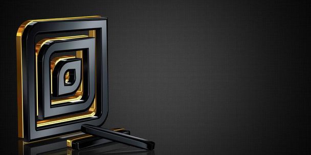 Fond d'écran de luxe avec des figures noires et or, Fond d'écran, Modèle, Conception unique, Formes géométriques - Photo, image