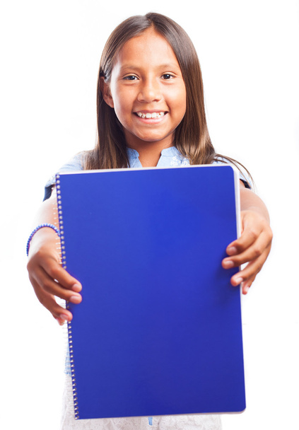 Girl holding notebook - Φωτογραφία, εικόνα