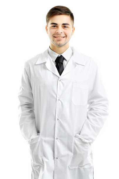 Male Doctor isolated on white - Foto, Imagem