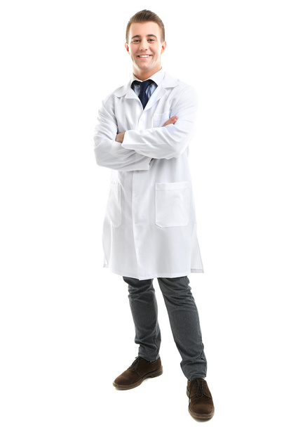 Male Doctor isolated on white - Foto, Bild