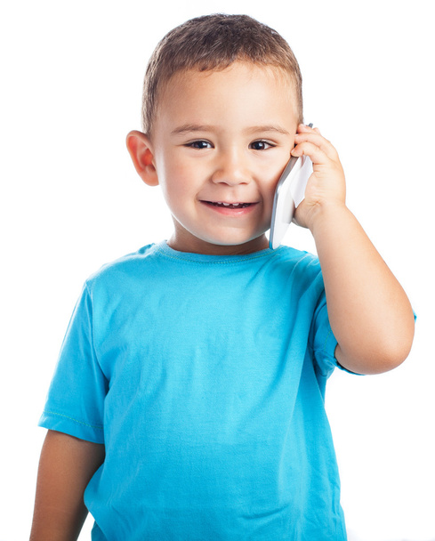 Child calling by mobile - Foto, Imagen